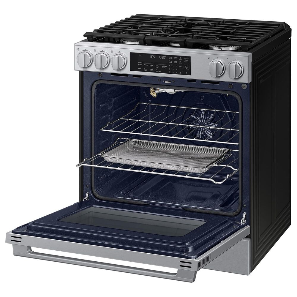 Samsung Bespoke 6.0 Cu. Ft. Smart Slide-In Gas Range with Illuminated Precision Knobs in Stainless Steel, , large