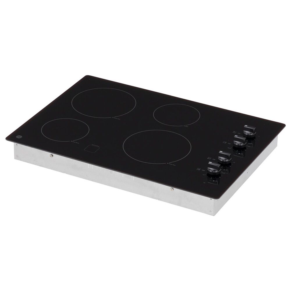GE Appliances GE 30&quot; Built-In Electric Cooktop with Knob Control in Black JP3030DWBB, , large