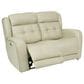 Flexsteel Grant Power Reclining Loveseat with Power Headrest in Cream, , large