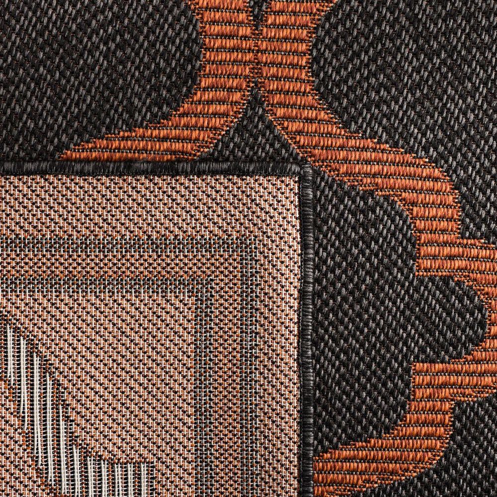 Safavieh Bermuda 4&#39; x 6&#39; Charcoal and Rust Indoor/Outdoor Area Performance Rug, , large