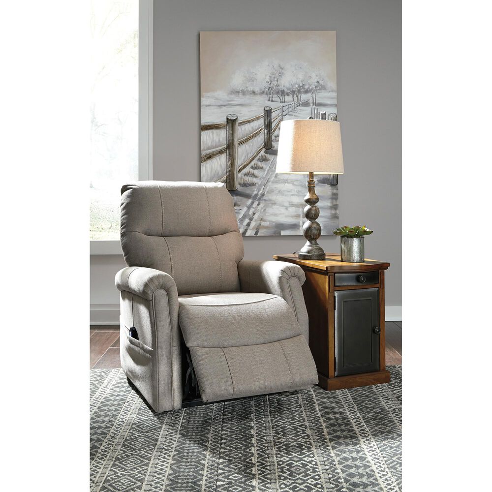 Signature Design by Ashley Markridge Power Lift Recliner in Gray, , large
