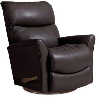 La-Z-Boy Rowan Leather Manual Rocker Recliner in Dark Brown, , large