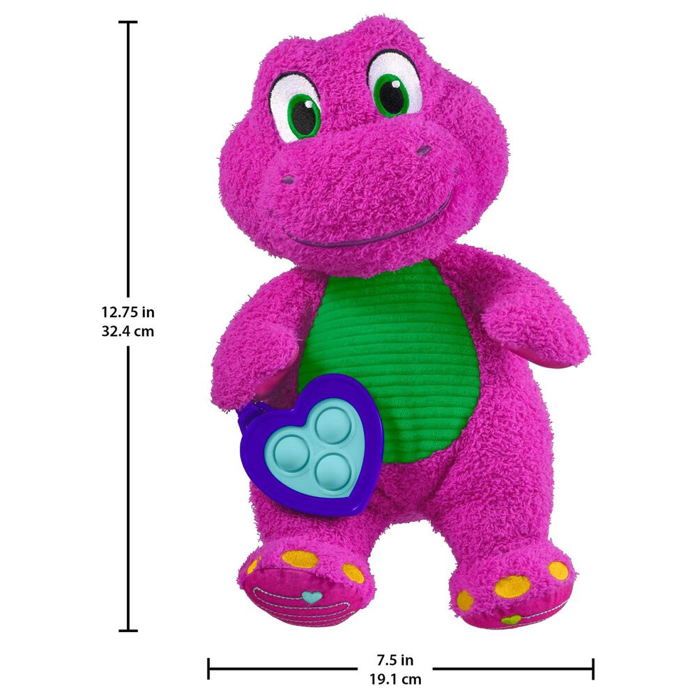 Fisher Price Sensory Barney Plush Toy with Fidget Activity, , large