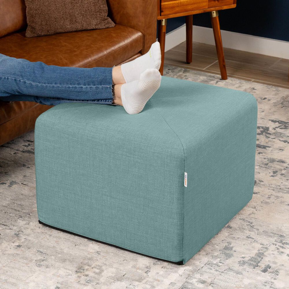 Jaxx Monroe Medium Ottoman in Lagoon, , large