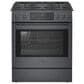 Bosch 800 Series 2-Piece Kitchen Package with 4.8 Cu. Ft. Gas Slide-in Range and 1.9 Cu. Ft. Over-The-Range Microwave in Black Stainless Steel, , large