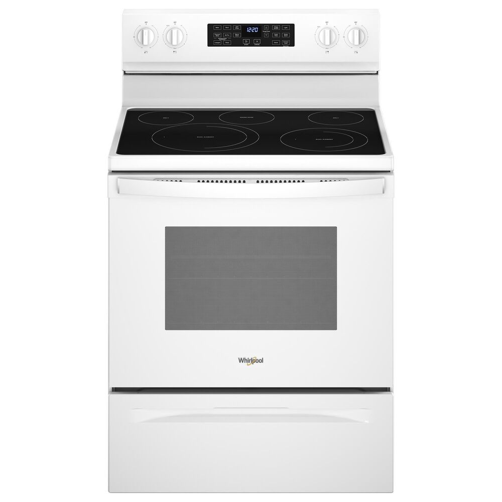 Whirlpool 5.3 Cu. Ft. Electric Range 5-in-1 Air Fry Oven in White, , large