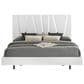 New Heritage Europa California King Upholstered Panel Bed with Lighting in White, , large