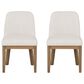 Linon Home Decor Tucker Side Chair with Cream Cushion in Natural Brown (Set of 2), , large