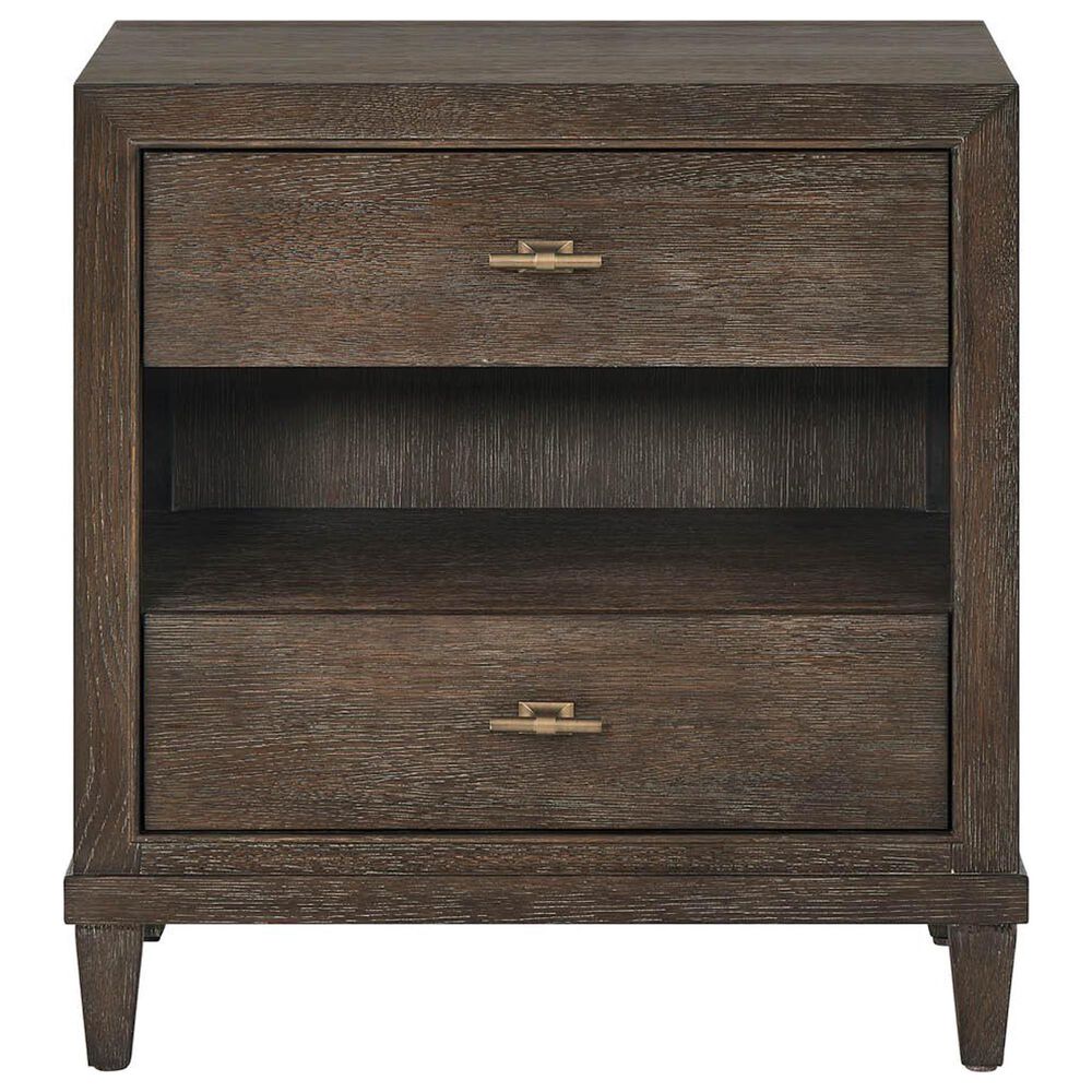 Furniture Worldwide Montclair Cocoa 2 Drawer 1 Shelf Nightstand in Medium Brown, , large