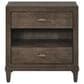 Furniture Worldwide Montclair Cocoa 2 Drawer 1 Shelf Nightstand in Medium Brown, , large