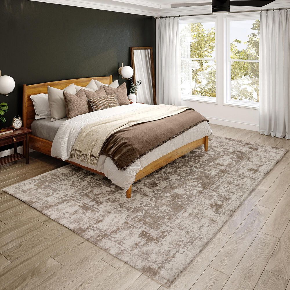 Dalyn Rug Company Antalya Oriental 3&#39;3&quot; x 5&#39;3&quot; Taupe Area Rug, , large