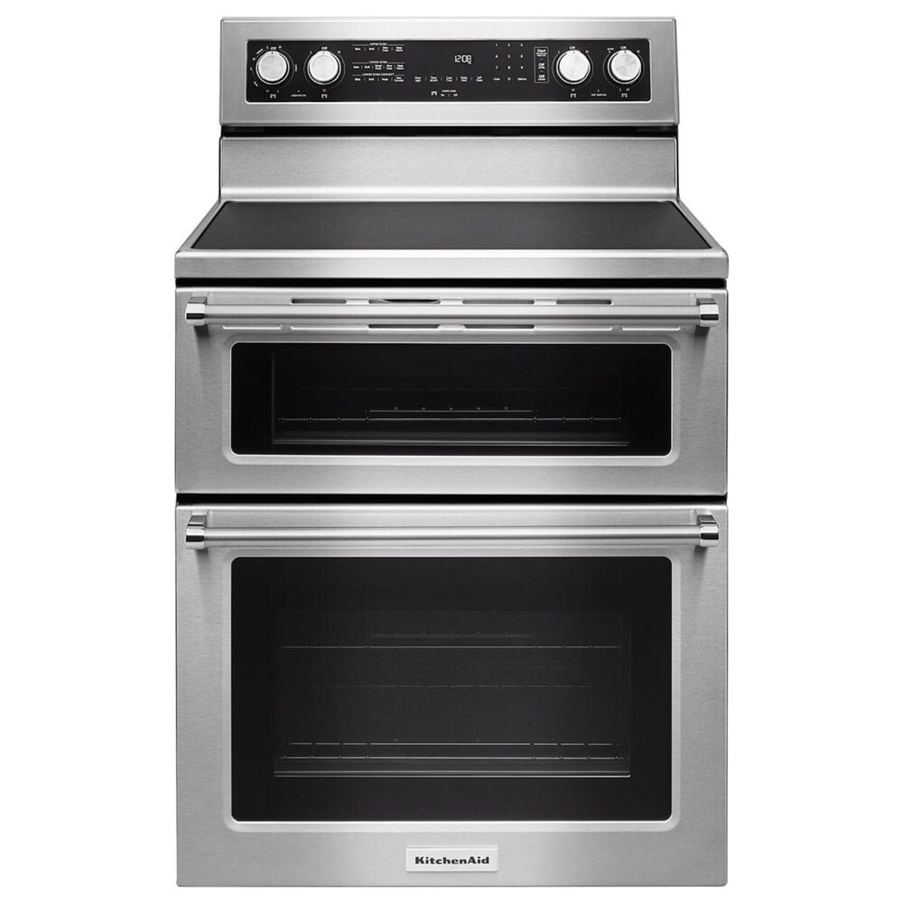 KitchenAid 30" Freestanding Double Oven Electric Range in Stainless Steel, , large