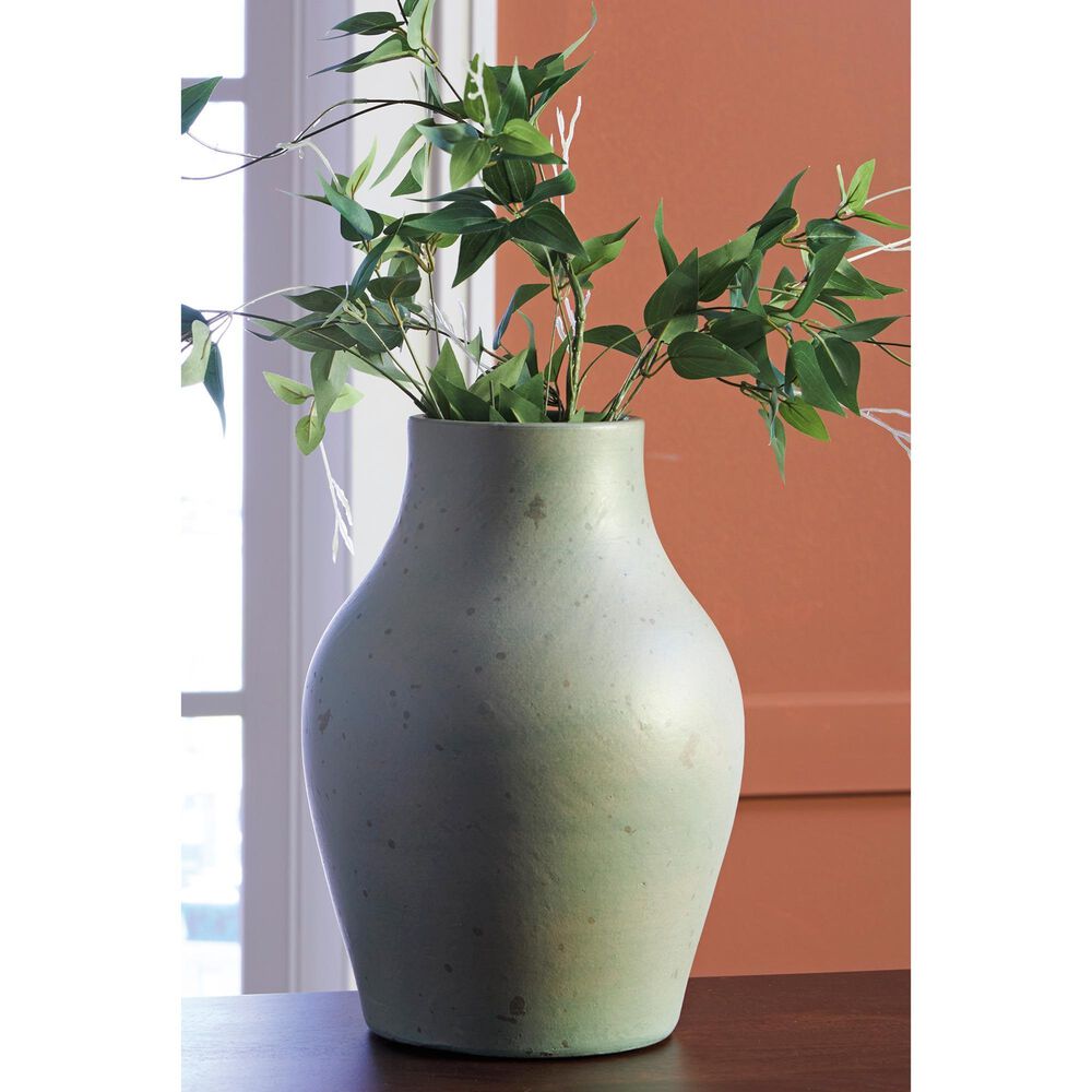 Ashley Baychester 13.13" Vase in Antique Green, , large