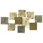 Maple and Jade 24" x 43" Wall Sculptures Carved Overlapping in Gold, , large