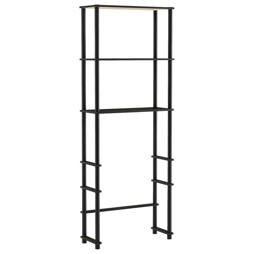 HOMLUX Turn-N-Tube 3-Shelf Over The Toilet Storage Space Saver in Espresso and Black, , large