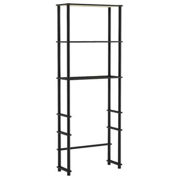 HOMLUX Turn-N-Tube 3-Shelf Over The Toilet Storage Space Saver in Espresso and Black, , large
