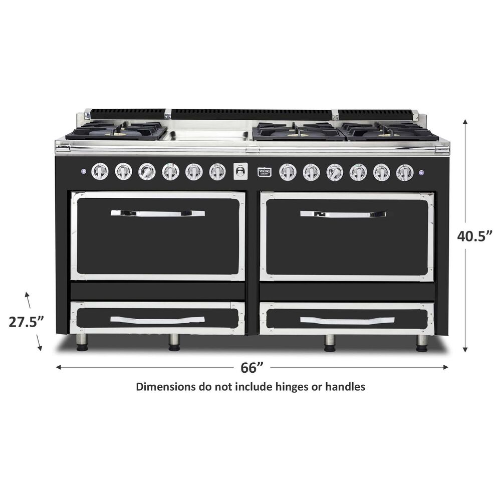 Viking Range 66&quot; Freestanding Dual Fuel Range with 6 Burners in Cast Black, , large