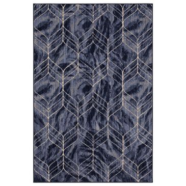 Karastan Axiom Ebb 92114-50102 5"3" x 7"10" Indigo Area Rug, , large