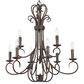 Golden Lighting Homestead 9-Light Candelabra Chandelier in Rubbed Bronze, , large