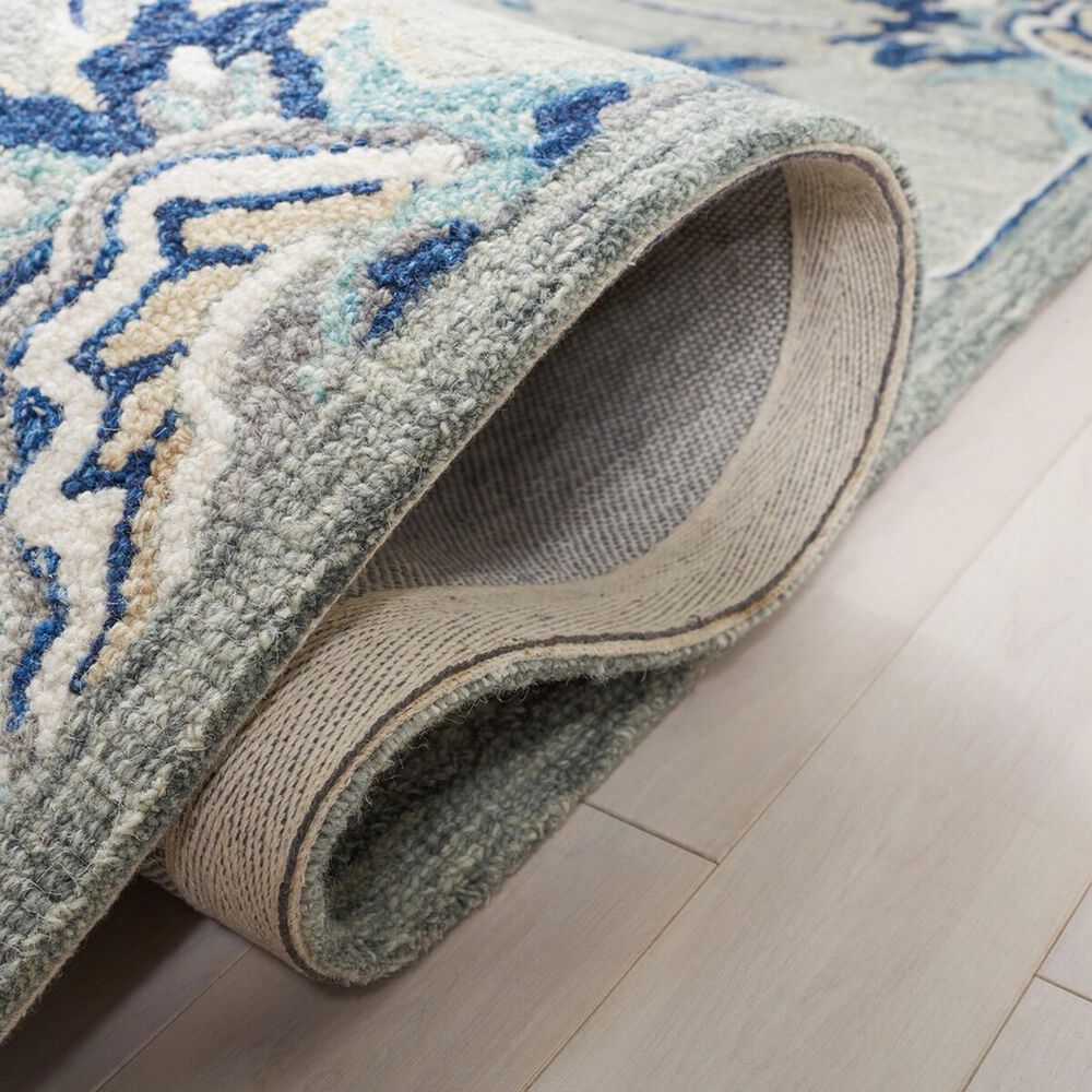 Safavieh Micro-Loop MLP387F 4&#39; x 6&#39; Gray and Blue Area Rug, , large