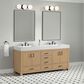 37B Alanya 72" Double Bathroom Vanity in Warm Oak with White Composite Stone Top, , large