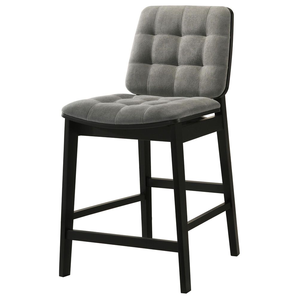 Coaster Redbridge Counter Stool with Grey Cushion in Black, , large