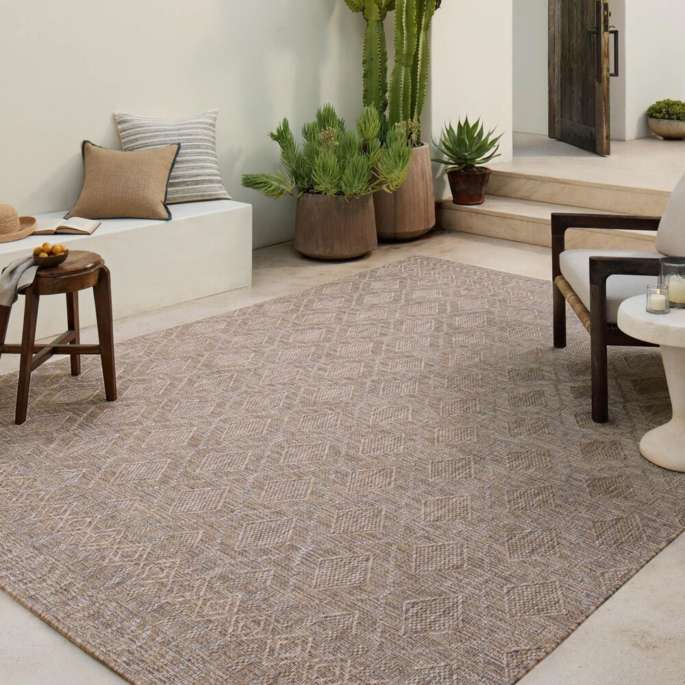 Amber Lewis x Loloi Topanga 7&#39;10&quot; x 10&#39; Natural and Mist Indoor/Outdoor Area Rug, , large