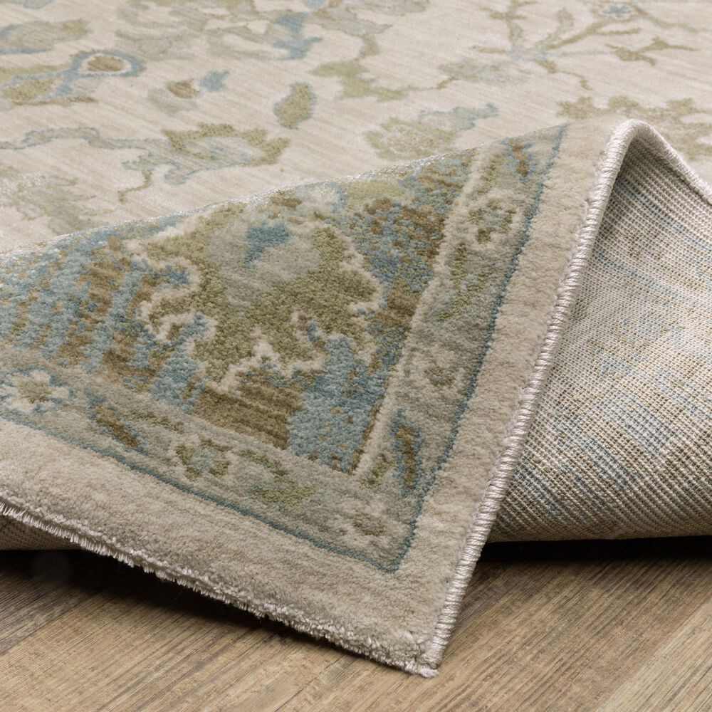 Oriental Weavers Maeve MAE10 Beige and Blue 2&#39;3&quot; x 7&#39;6&quot; Runner, , large