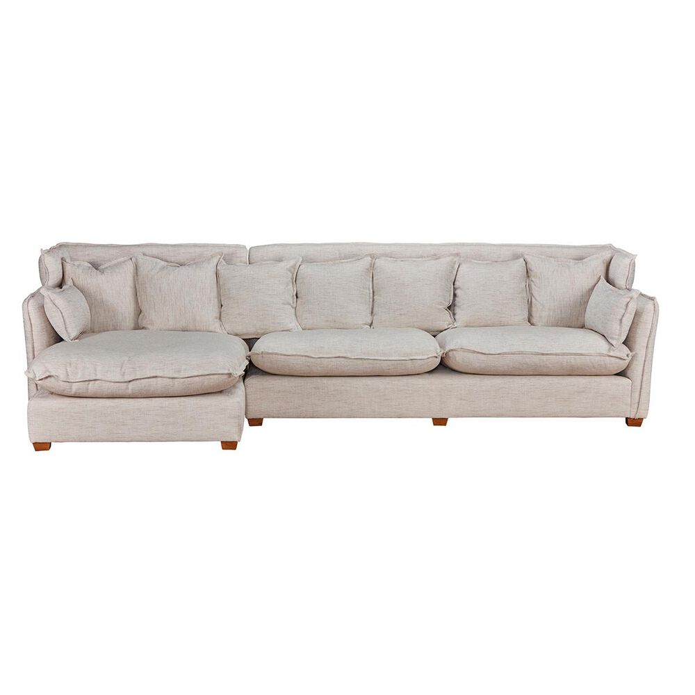 Classic Concepts Leona Stationary Sofa Chaise in Beige, , large