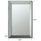 Pacific Landing Contemporary Frameless Beveled Mirror, , large