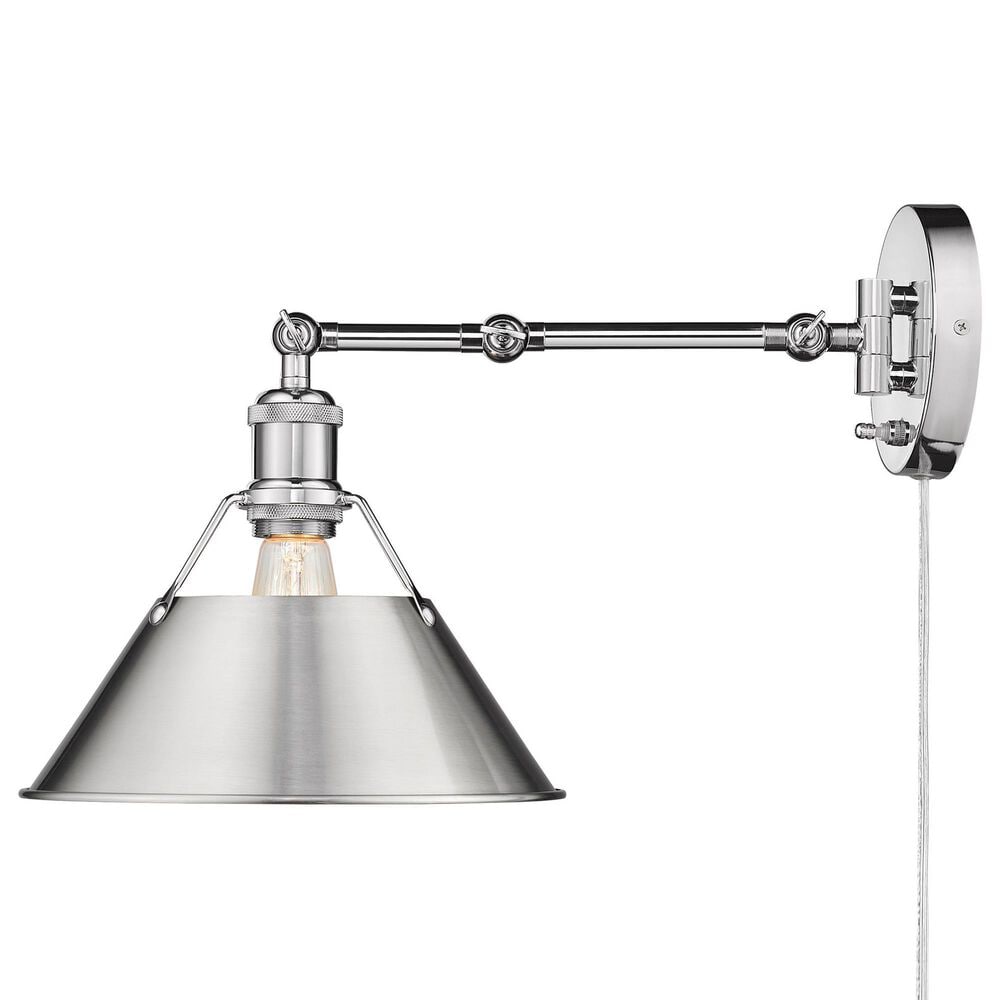 Golden Lighting Orwell 1-Light Wall Sconce in Chrome, , large