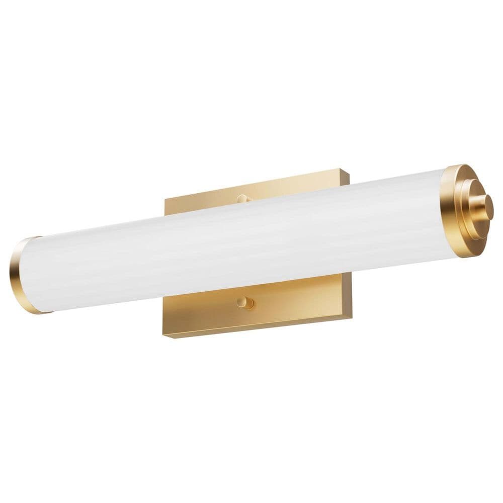 Hunter Holly Grove 18" 2-Light Vanity with Cased White Shade in Alturas Gold, , large