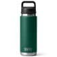 YETI Rambler 26 Oz Water Bottle with Chug Cap in Black Forest Green, , large