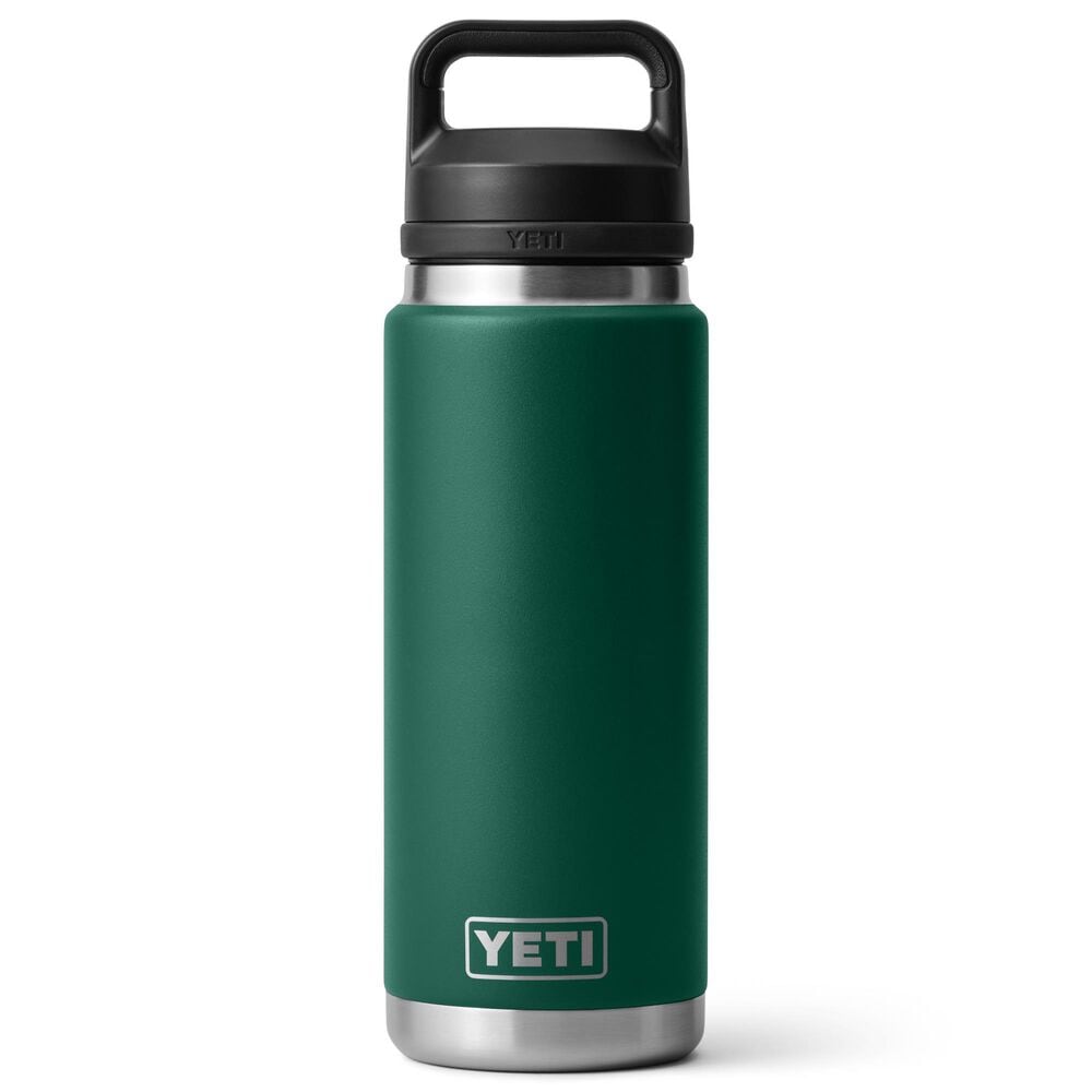 YETI Rambler 26 Oz Water Bottle with Chug Cap in Black Forest Green, , large
