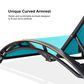 HOMLUX 3-Piece Oversized Patio Chaise Lounge Set in Turquoise Blue, , large
