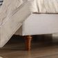 Hearth and Haven Hayden Queen Panel Bed with Ivory Upholstery in Walnut, , large