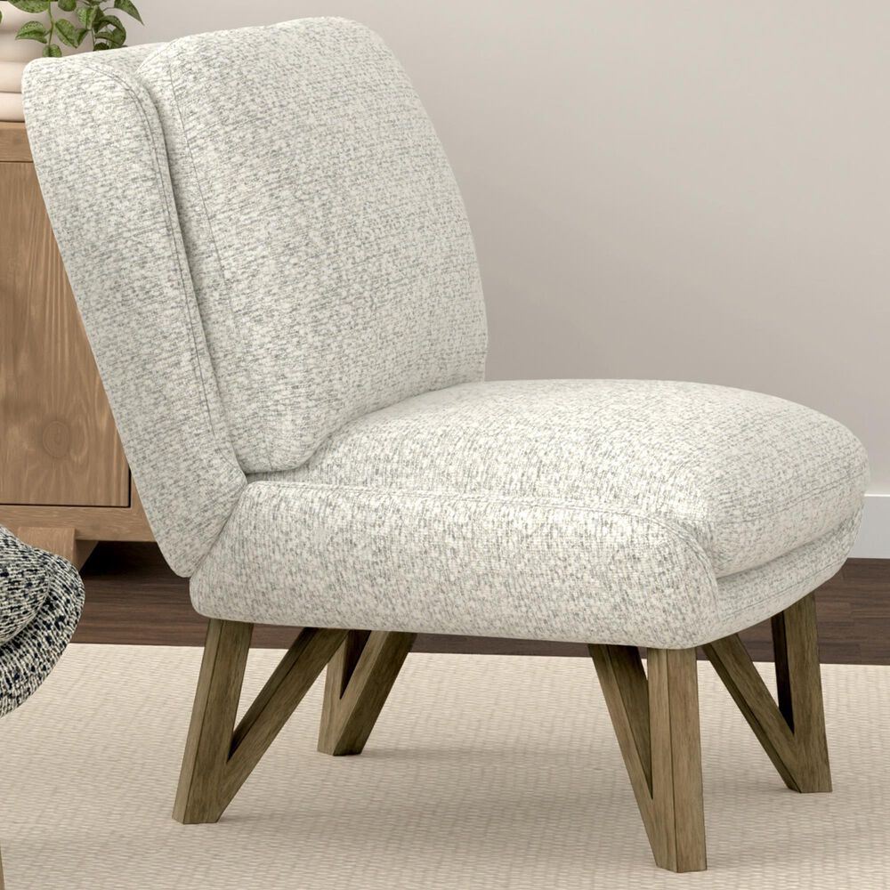 Golden Wave Furniture Emerson Armless Accent Chair in Cream, , large