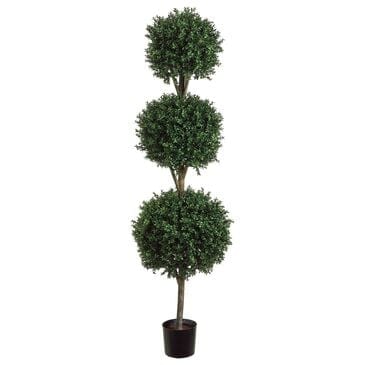 Allstate Floral and Craft Inc 6" Tri Ball Boxwood Tree in Green, , large