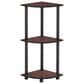 HOMLUX Turn-N-Tube 3-Tier Corner Bookshelf in Dark Cherry and Black, , large