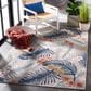 Safavieh Cabana CBN451F 4" x 6" Grey and Navy Indoor/Outdoor Area Performance Rug, , large