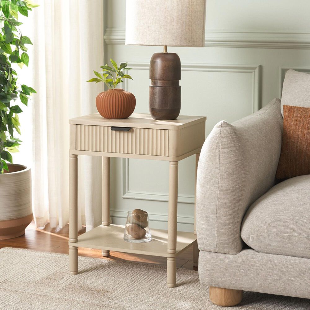 Safavieh Thurston 1-Drawer End Table in Natural, , large