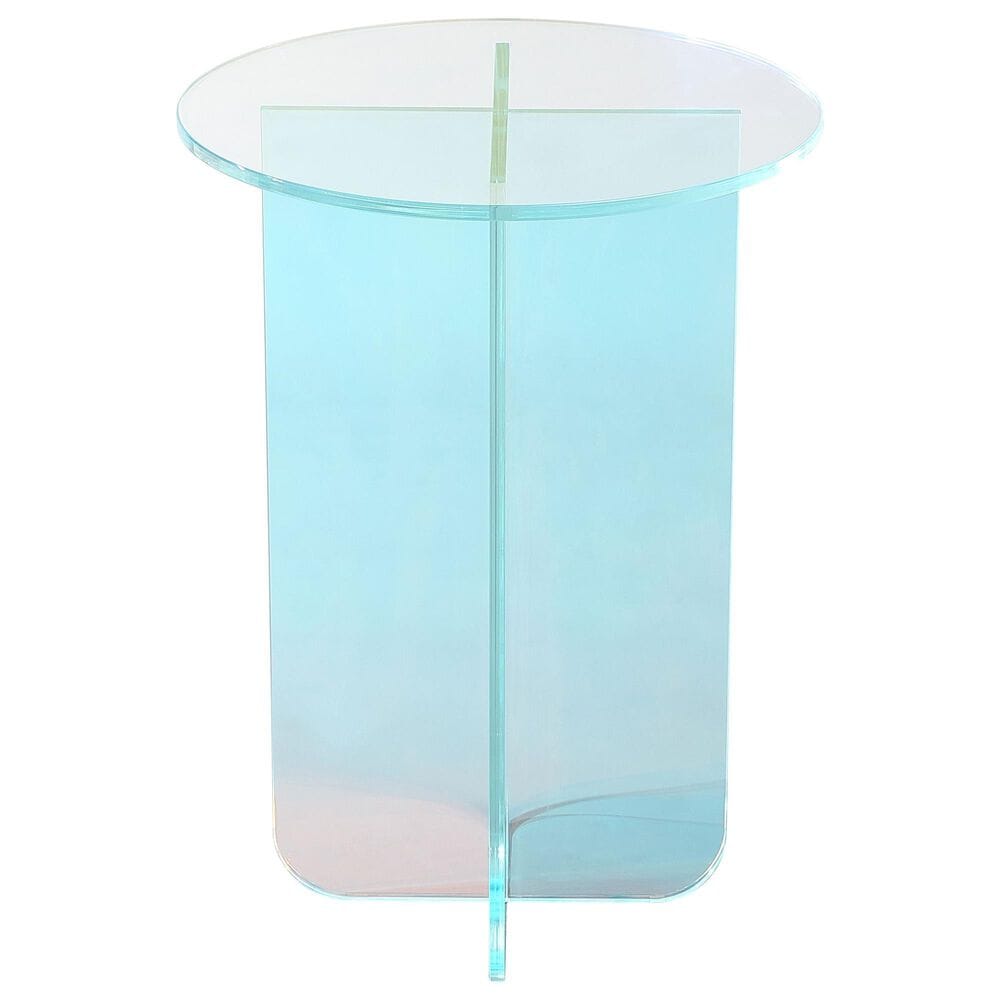 Urban Home Fomo Small End Table in Iridescent Glass, , large