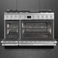 SMEG 5.95 Cu. Ft. Freestanding Double Oven Dual Fuel Range in Stainless Steel, , large