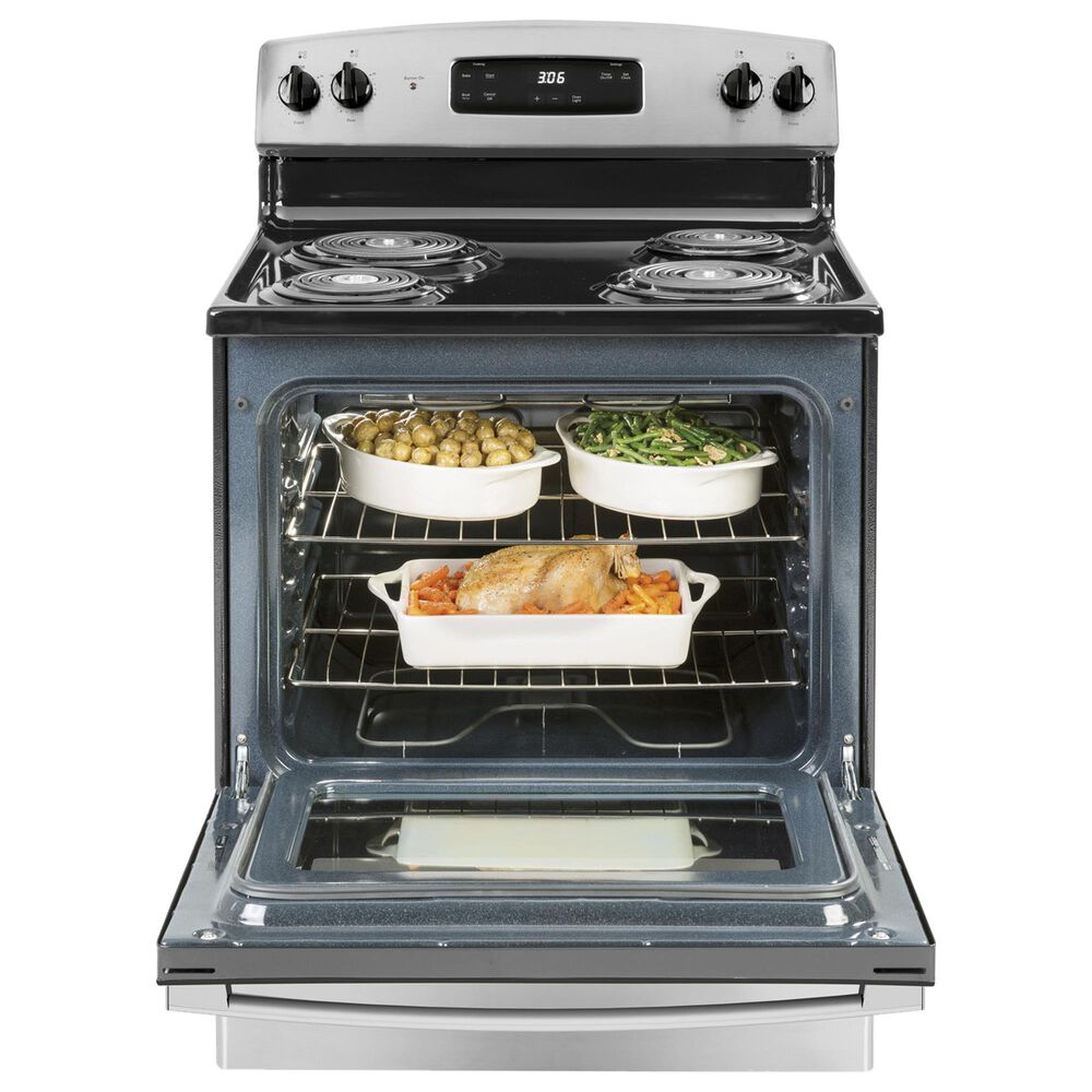 GE Appliances 30&quot; Freestanding Electric Range with Coil Top in Stainless Steel, , large