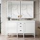 James Martin Vanities Addison 60" Double Bathroom Vanity in Glossy White with 3 cm Lime Delight Quartz Top and Rectangular Sinks, , large