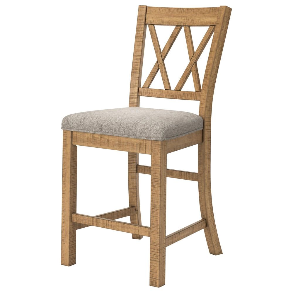 Ashley Havonplane 25.75" Barstool in Light Brown, , large