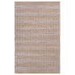 L&R Resources Natural Fiber Striped 9" x 12" Ivory Gray Area Rug, , large