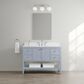 37B Ravello 48" Single Bathroom Vanity Cabinet in Soft Blue with Marble Top and Backsplash, , large