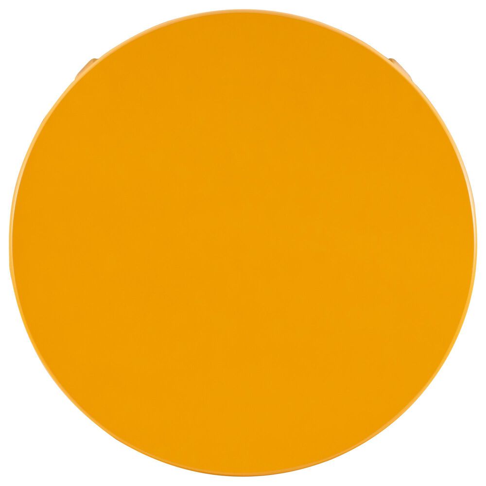 Linon Home Decor Rainbow Round Side Table in Yellow, , large