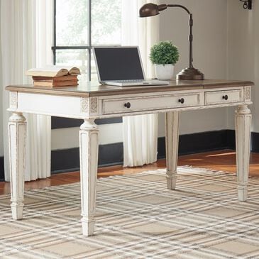 Ashley Realyn Lift Top Desk in White and Brown, , large